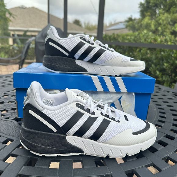 Adidas ZX 1K Boost White Black Men\'s Athletic Shoes FX6510 main image 2